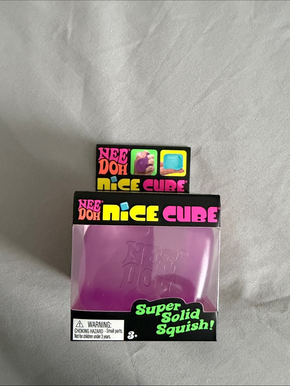 Authentic NeeDoh Nice Cube Super Solid Squish - Purple